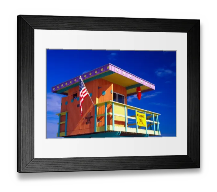 Framed Print : NA, USA, Dade County, Florida, Miami, Miami Beach, South Beach, Life Guard Station Framed Print : NA, USA, Dade County, Florida, Miami, Miami Beach, South Beach, Life Guard Station