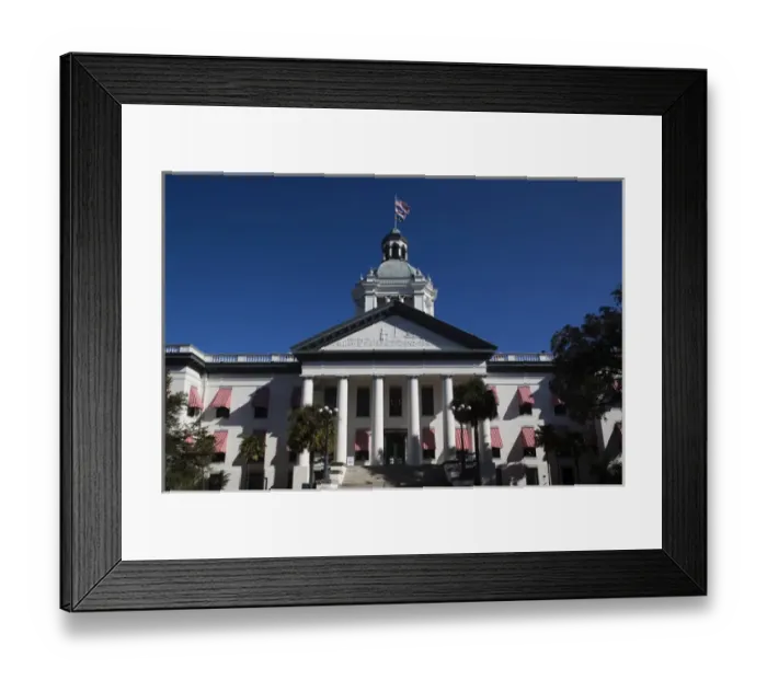 Framed Print : USA, Florida, Tallahassee, Historic 1902 State Capitol, view from the west Framed Print : USA, Florida, Tallahassee, Historic 1902 State Capitol, view from the west