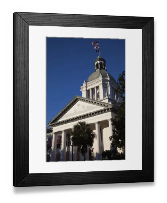 Framed Print : USA, Florida, Tallahassee, old State Capitol building, morning Framed Print : USA, Florida, Tallahassee, old State Capitol building, morning