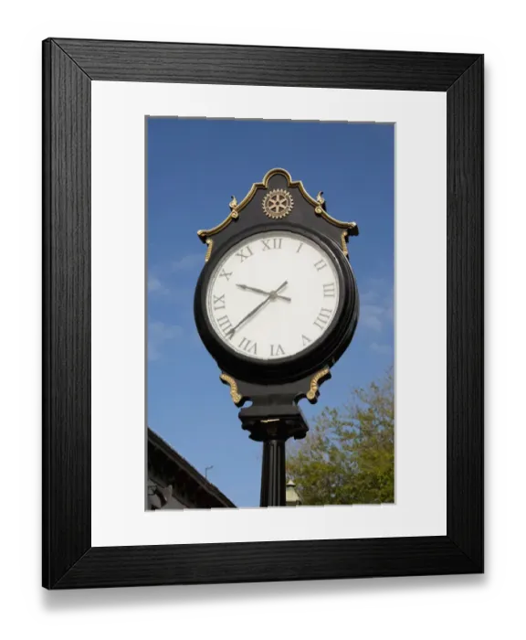 Framed Print : Georgia, Savannah. Old clock in the City Market area Framed Print : Georgia, Savannah. Old clock in the City Market area