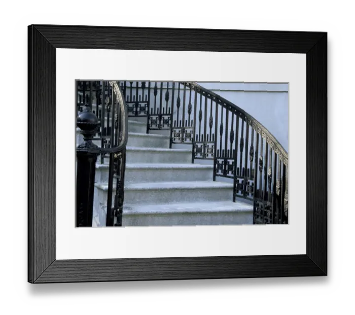 Framed Print : N. A. USA, Georgia, Savannah. Wrought iron railing & steps in town Framed Print : N. A. USA, Georgia, Savannah. Wrought iron railing & steps in town