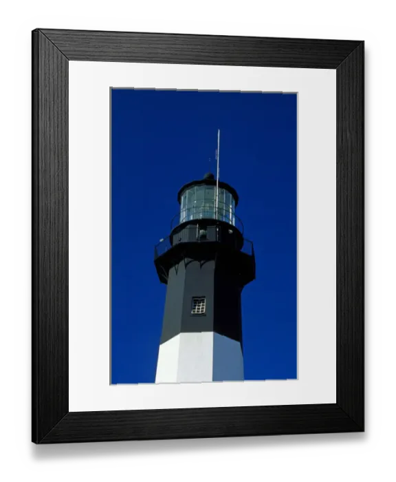 Framed Print : N. A. USA, Georgia, Savannah. Tybee Island lighthouse