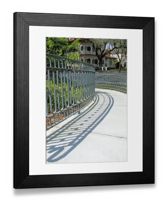 Framed Print : N. A. USA, Georgia, Savannah. Iron railing along walkway Framed Print : N. A. USA, Georgia, Savannah. Iron railing along walkway