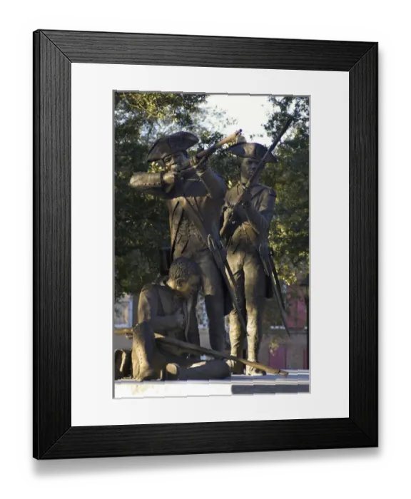 Framed Print : USA, Georgia, Savannah, historic district, Haitian monument in Franklin Square
