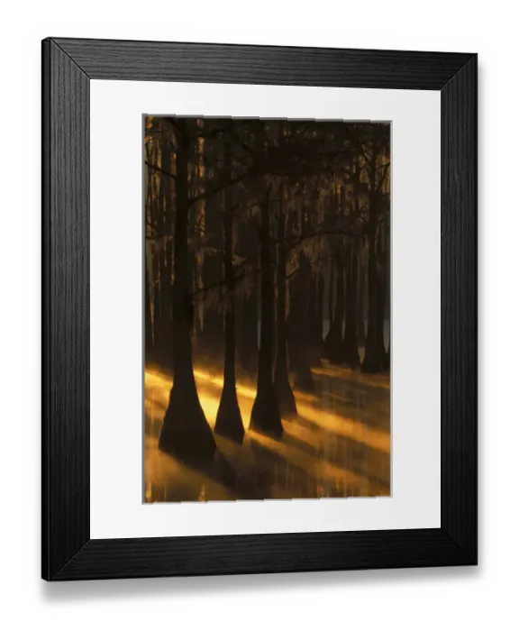 Framed Print : North America, U. S. A. Georgia George Smith State Park, Cypress trees at sunrise Framed Print : North America, U. S. A. Georgia George Smith State Park, Cypress trees at sunrise