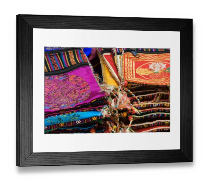Framed Print : USA; Georgia; Savannah; Fabrics on display by Tibetan monks Framed Print : USA; Georgia; Savannah; Fabrics on display by Tibetan monks
