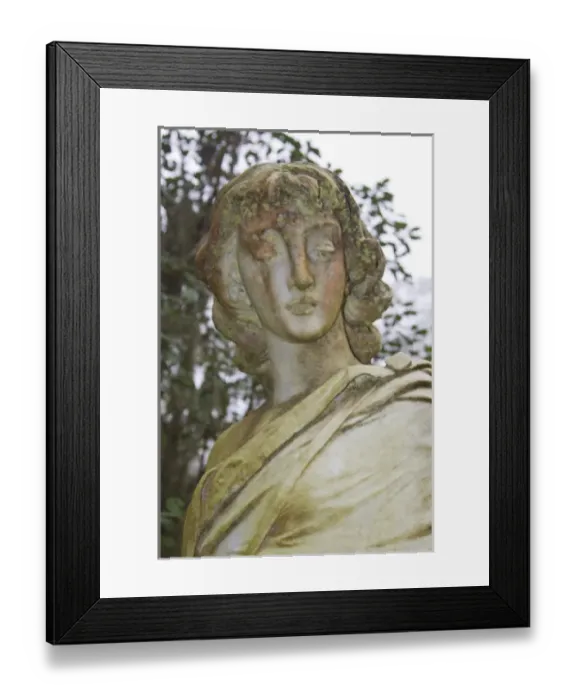 Framed Print : USA; Georgia; Savannah; Statue in Historic Bonaventure Cemetery Framed Print : USA; Georgia; Savannah; Statue in Historic Bonaventure Cemetery