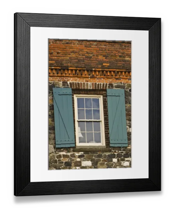 Framed Print : North America; USA; Georgia; Savannah; Window in an old building in the Historic District