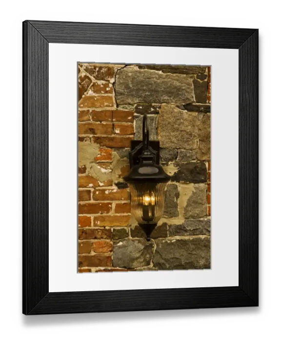 Framed Print : North America; USA; Georgia; Savannah; Lantern on an old building in the Historic