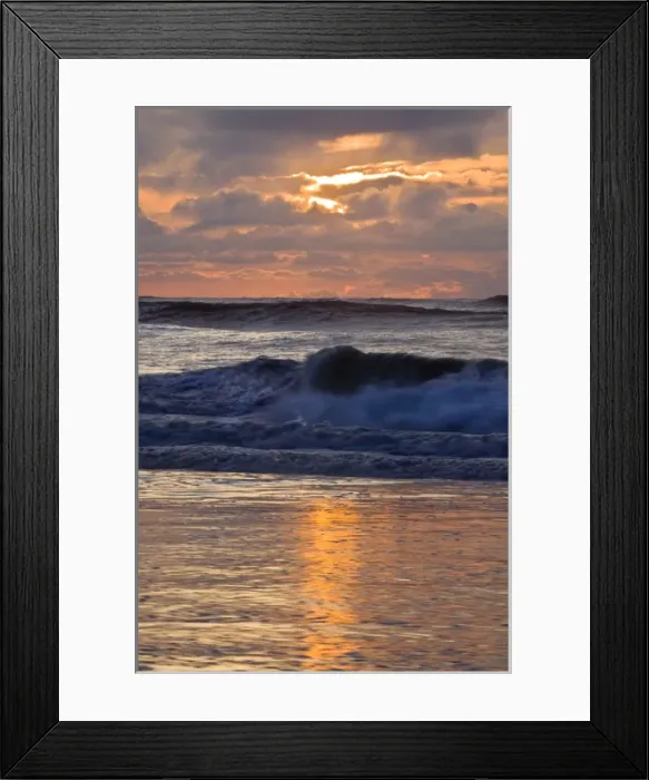Framed Print : North America; USA; Georgia; Tybee Island; Waves in early morning light Framed Print : North America; USA; Georgia; Tybee Island; Waves in early morning light