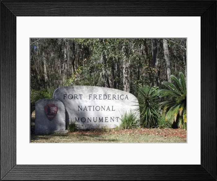 Framed Print : Entrance to Fort Frederica National Monument, St. Simons Island, Georgia Framed Print : Entrance to Fort Frederica National Monument, St. Simons Island, Georgia