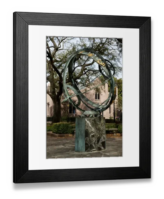 Framed Print : North America, USA, Georgia, Savannah, Troupe Square on Habersham St