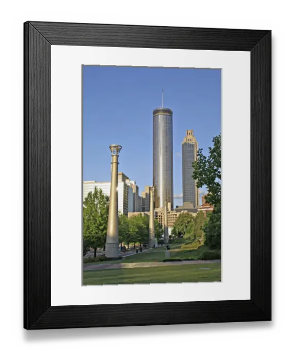 Framed Print : Centennial Olympic Park downtown Atlanta Georgia