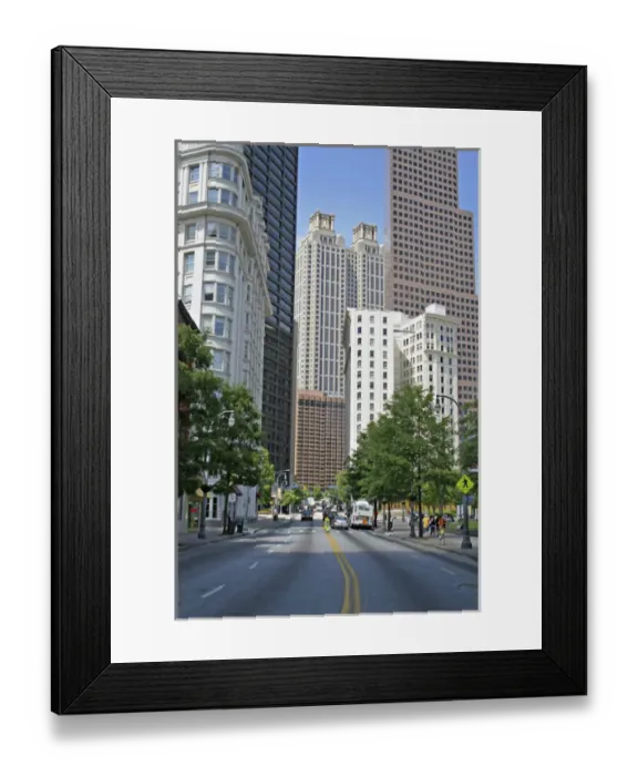Framed Print : Peachtree Street downtown Atlanta Georgia Framed Print : Peachtree Street downtown Atlanta Georgia