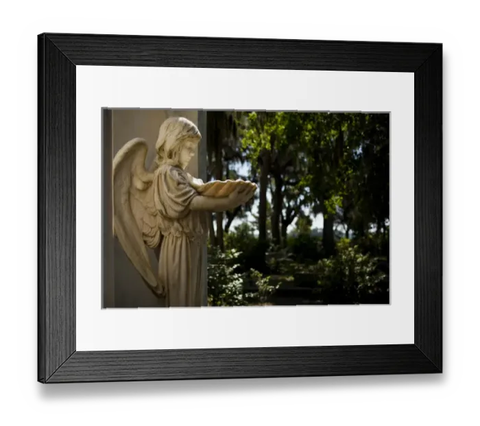 Framed Print : USA, Georgia, Savannah, Graveyard statue of angel inside Bonaventure Cemetery Framed Print : USA, Georgia, Savannah, Graveyard statue of angel inside Bonaventure Cemetery