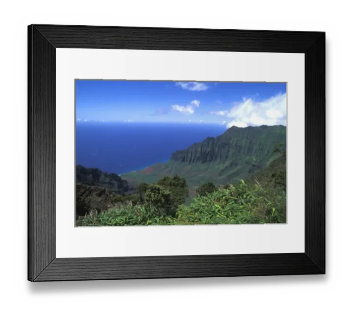 Framed Print : Kokee State Park, Honopu Valley, Kauai, Hawaii