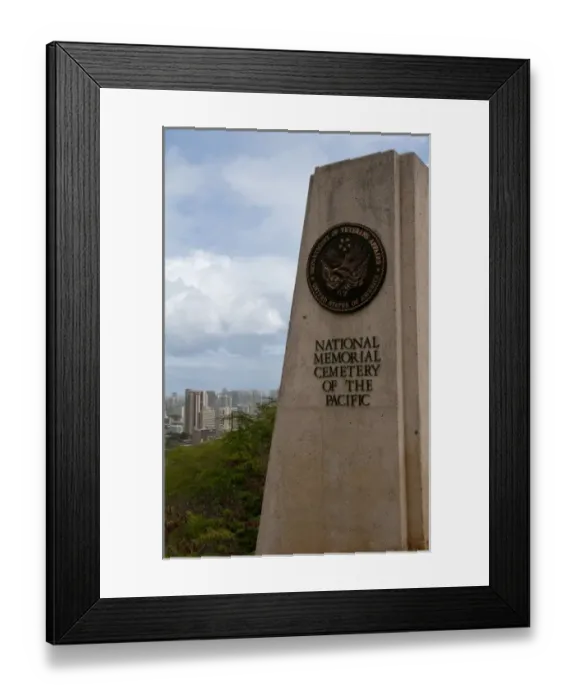 Framed Print : National Memorial Cemetery Pacific Punchbowl in Honolulu Hawaii Oahu Framed Print : National Memorial Cemetery Pacific Punchbowl in Honolulu Hawaii Oahu