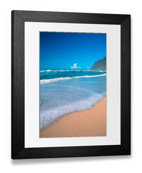 Framed Print : Beach scene on Kauai, Hawaii. Barking Sands beach. wave, water, ocean, coast Framed Print : Beach scene on Kauai, Hawaii. Barking Sands beach. wave, water, ocean, coast