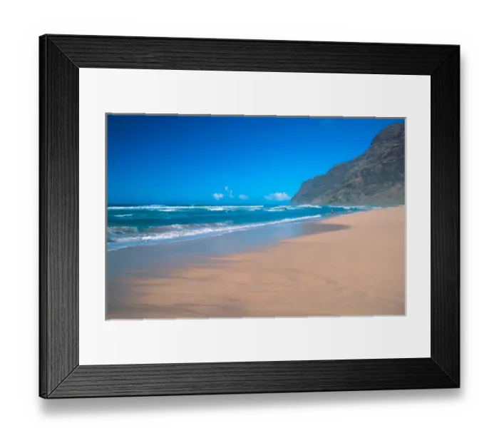 Framed Print : Barking Sands Beach scene on Kauai, Hawaii. wave, water, ocean, coast, shore Framed Print : Barking Sands Beach scene on Kauai, Hawaii. wave, water, ocean, coast, shore