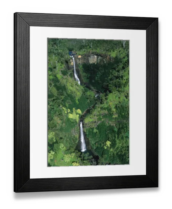 Framed Print : Remote waterfalls on the island of Kauai, Hawaii. hawaii, south pacific, island Framed Print : Remote waterfalls on the island of Kauai, Hawaii. hawaii, south pacific, island