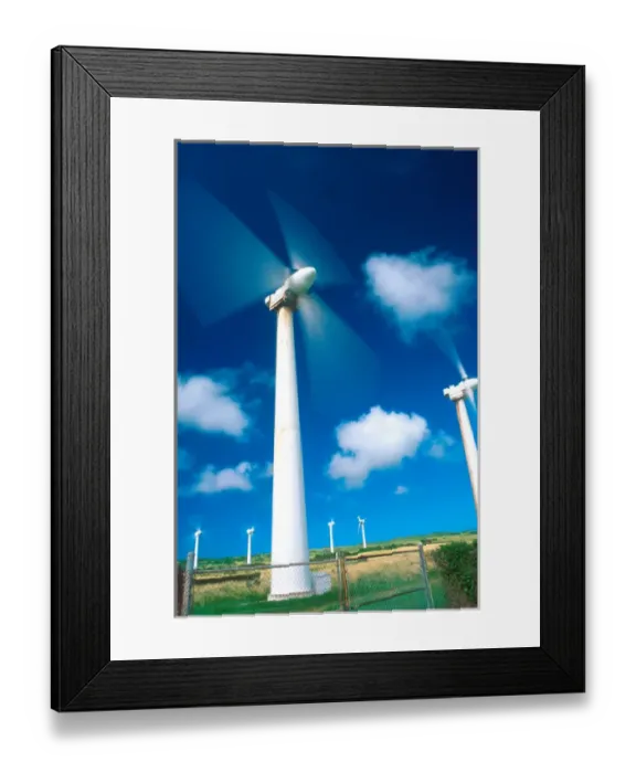 Framed Print : Electric wind generators in Hawaii. power, generate, generating, windmills Framed Print : Electric wind generators in Hawaii. power, generate, generating, windmills