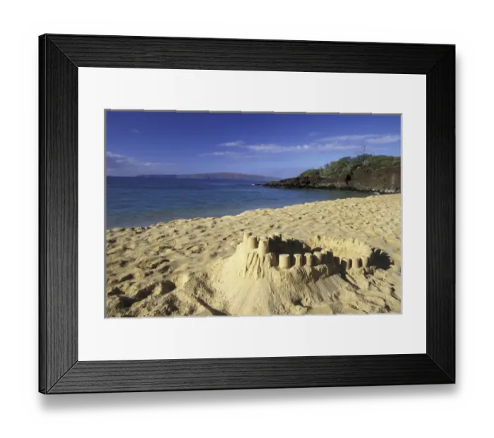 Framed Print : USA, Hawaii, Maui Sand castle on Makena Beach Framed Print : USA, Hawaii, Maui Sand castle on Makena Beach