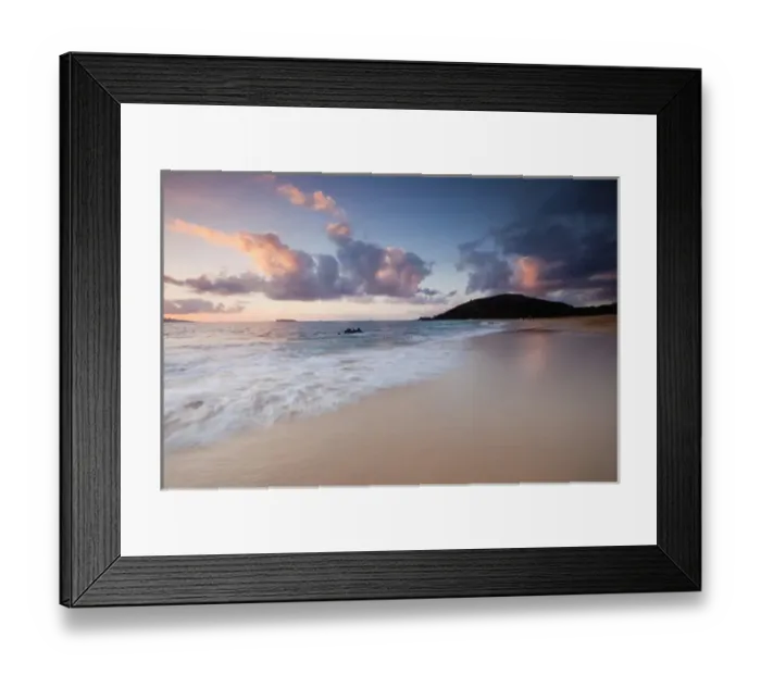 Framed Print : Evening light on Big Beach, Makena on the island of Maui, Hawaii
