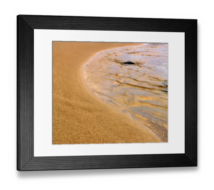 Framed Print : NA, USA, Hawaii, Ocean meeting sandy beach, Kauai Framed Print : NA, USA, Hawaii, Ocean meeting sandy beach, Kauai