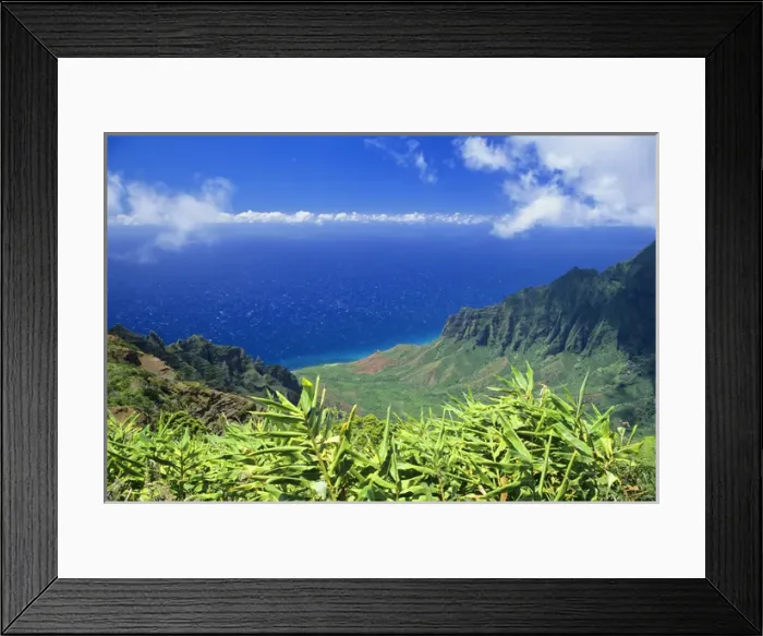 Framed Print : Kalalau Valley viewed from Kalalau Overlook, Kauai, Hawaii Framed Print : Kalalau Valley viewed from Kalalau Overlook, Kauai, Hawaii