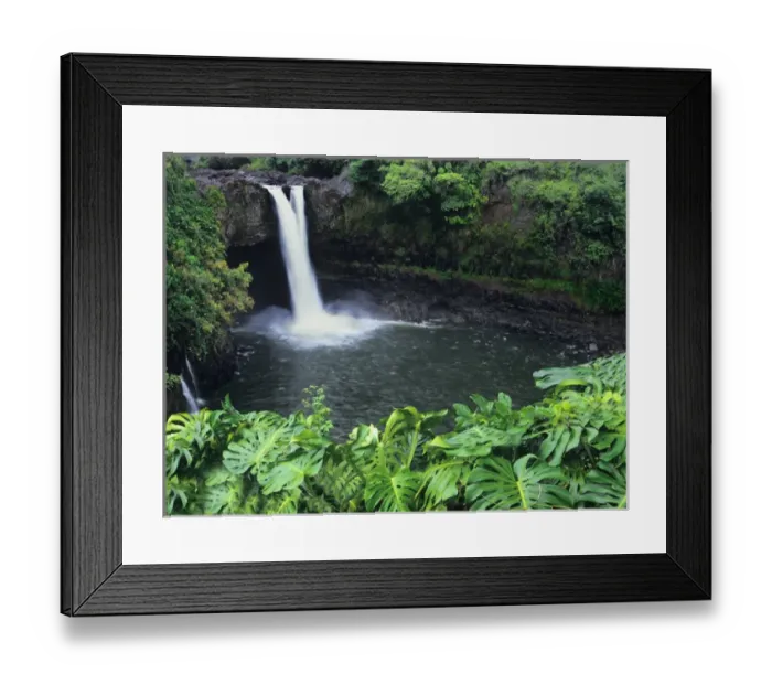 Framed Print : Lovely Rainbow Falls in Hilo, on the Big Island, Hawaii Framed Print : Lovely Rainbow Falls in Hilo, on the Big Island, Hawaii