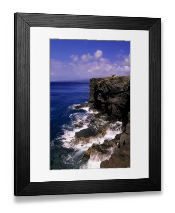 Framed Print : South Point cliffs Big Island, Hawaii, USA