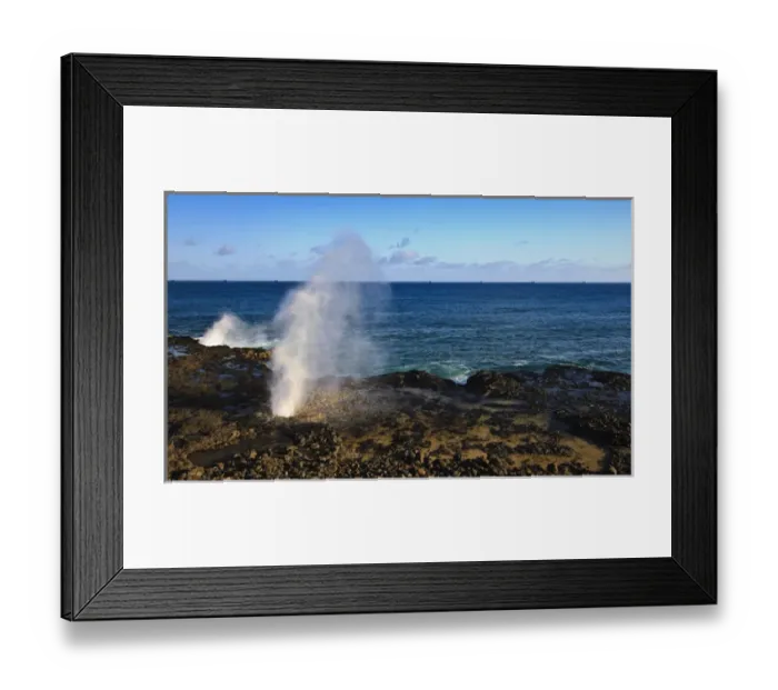 Framed Print : The Spouting Horn, Poipu, Kauai, Hawaii Framed Print : The Spouting Horn, Poipu, Kauai, Hawaii