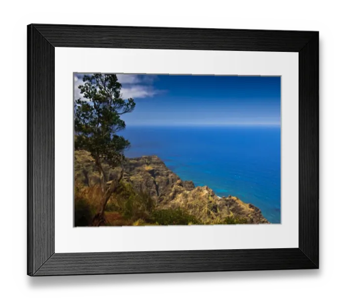 Framed Print : Trail Overlook, Nepali Coast, Kauai, Hawaii, USA Framed Print : Trail Overlook, Nepali Coast, Kauai, Hawaii, USA