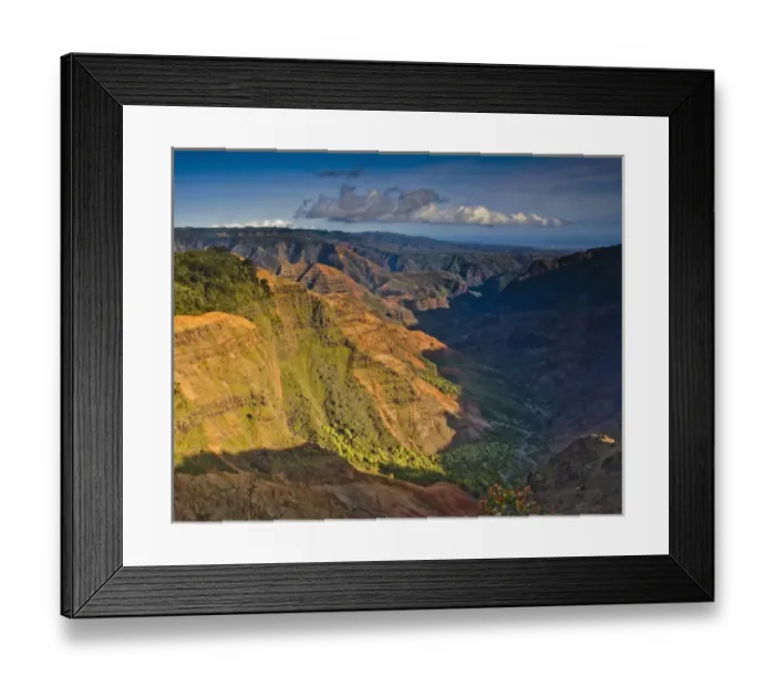 Framed Print : Waimea Canyon Outlet, Kauai, Hawaii, USA Framed Print : Waimea Canyon Outlet, Kauai, Hawaii, USA