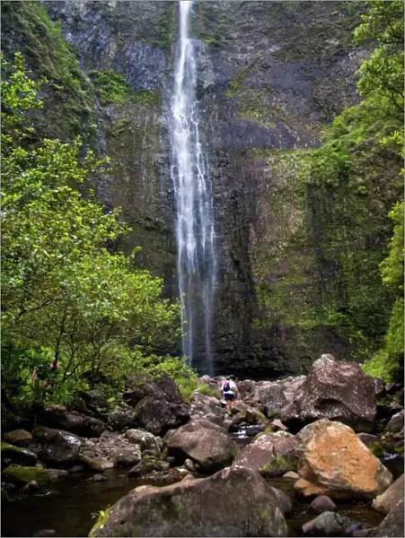 Kauai, Hawaii. The Hanakapiai Falls is a great stop for those wishing to only hike