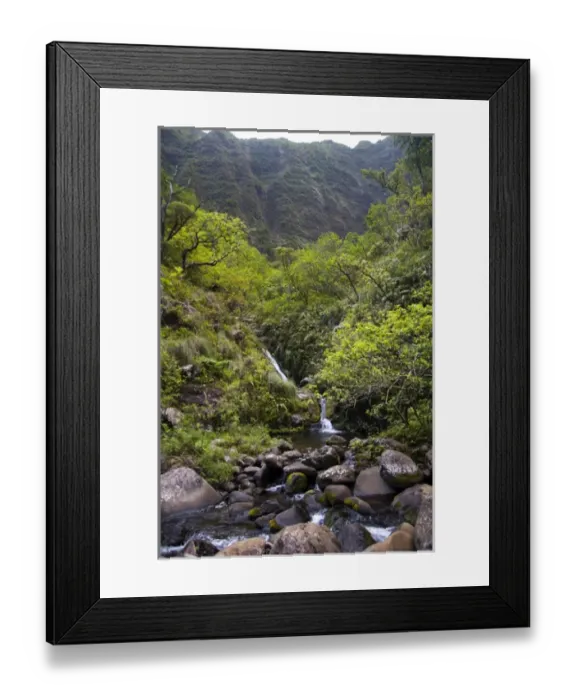 Framed Print : Kauai, Hawaii. The Kalalau Trail on the North Shore, is Kauais best known Framed Print : Kauai, Hawaii. The Kalalau Trail on the North Shore, is Kauais best known