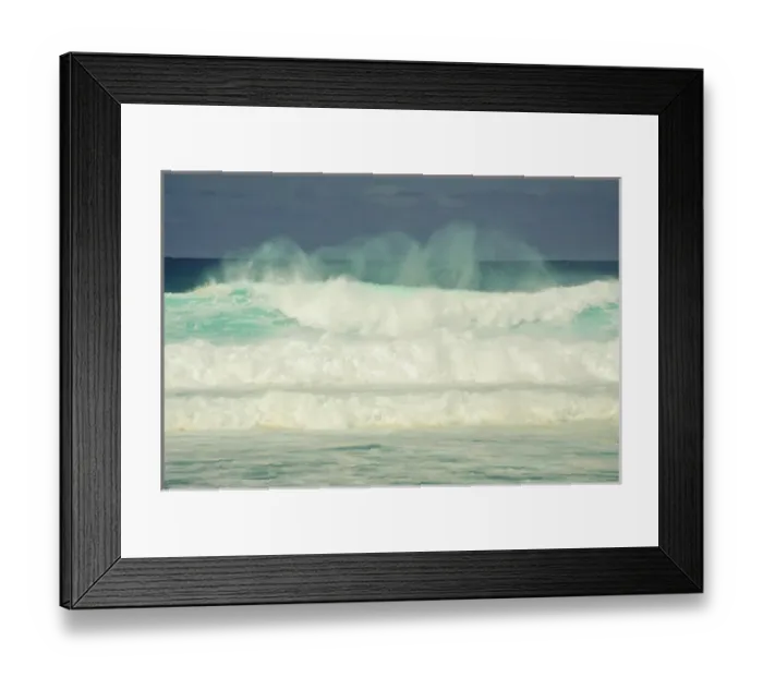Framed Print : USA, Hawaii, Maui. A wave with ghosts egins its tumble on Mauis North Shore beach