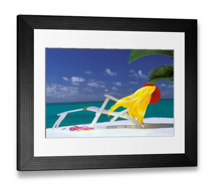 Framed Print : USA, Hawaiian Islands. Lounge chair on oceanside deck Framed Print : USA, Hawaiian Islands. Lounge chair on oceanside deck