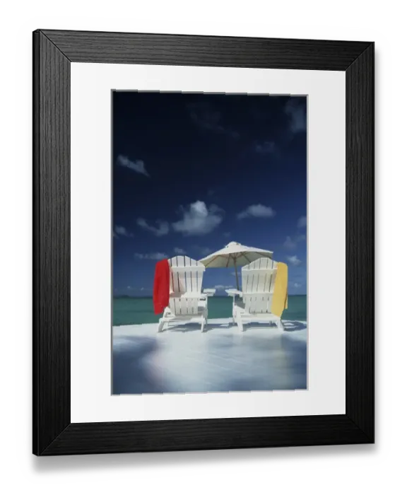 Framed Print : North America, USA, Hawaii. Beach chairs Framed Print : North America, USA, Hawaii. Beach chairs