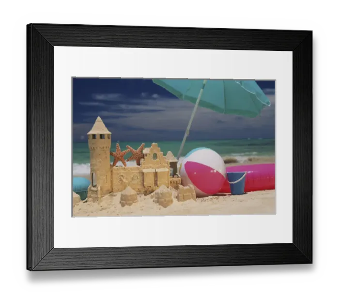 Framed Print : North America, USA, Hawaii. Beach scene, toys Framed Print : North America, USA, Hawaii. Beach scene, toys
