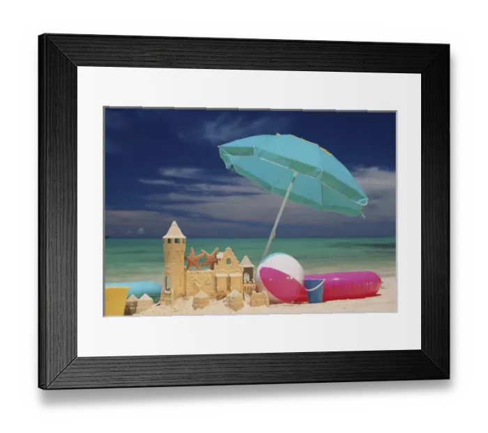 Framed Print : North America, USA, Hawaii. Beach scene, toys Framed Print : North America, USA, Hawaii. Beach scene, toys