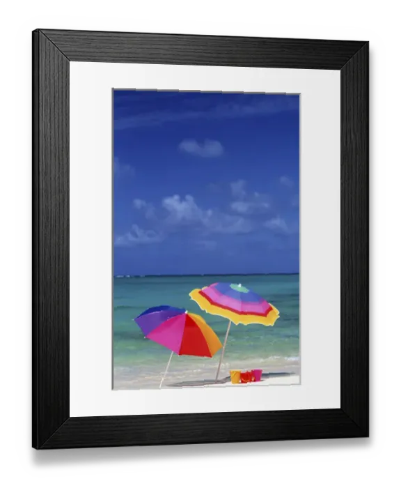Framed Print : North America, USA, Hawaii. Beach scene, with umbrellas and beach toys Framed Print : North America, USA, Hawaii. Beach scene, with umbrellas and beach toys