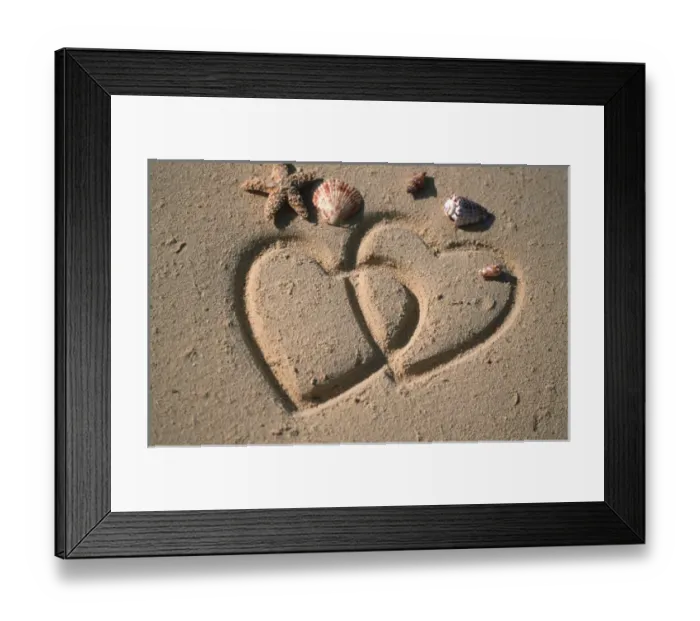 Framed Print : North America, USA, Hawaii. Hearts drawn in the sand Framed Print : North America, USA, Hawaii. Hearts drawn in the sand