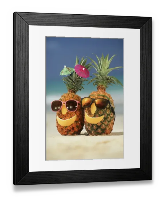 Framed Print : North America, USA, Hawaii. Pineapples decorated Framed Print : North America, USA, Hawaii. Pineapples decorated
