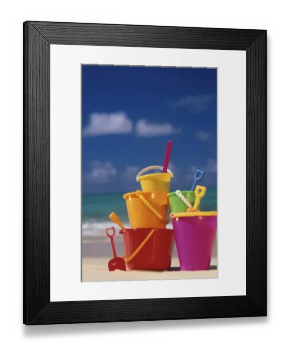 Framed Print : North America, USA, Hawaii. Sand buckets Framed Print : North America, USA, Hawaii. Sand buckets
