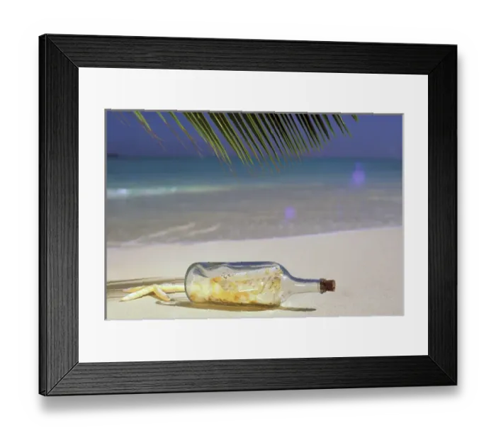 Framed Print : USA, Hawaii. Message in a bottle Framed Print : USA, Hawaii. Message in a bottle