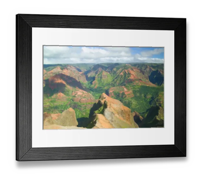 Framed Print : USA, Hawaii, Kauai, Waimea, Waimea Canyon
