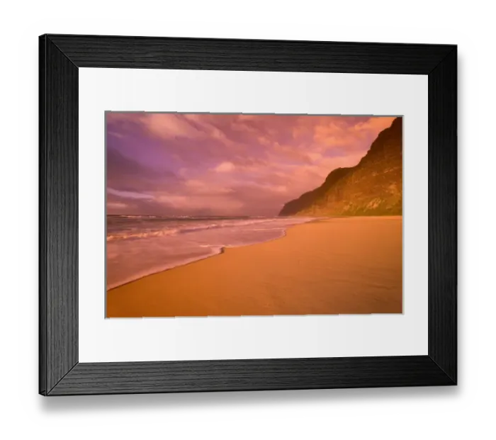 Framed Print : USA, HI, Kauai, Polihale Beach, South end og the Na Pali Coastline Framed Print : USA, HI, Kauai, Polihale Beach, South end og the Na Pali Coastline