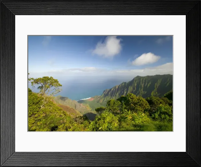 Framed Print : USA, HI, Kauai, Kokee State Park, View to Na Pali Coastline