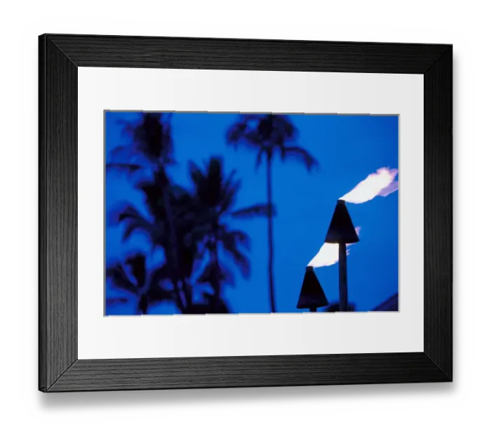 Framed Print : Hawaii Torches and palm trees Framed Print : Hawaii Torches and palm trees